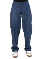 Pantalon large carotte femme denim zoom