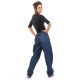 Pantalon large carotte femme denim