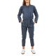 Combinaison denim manches longues avec ceinture zoom