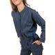Combinaison denim manches longues avec ceinture