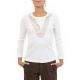 Tee shirt manches longues col V dentelle zoom