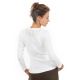 Tee shirt manches longues col V dentelle