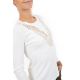 Tee shirt manches longues col V dentelle