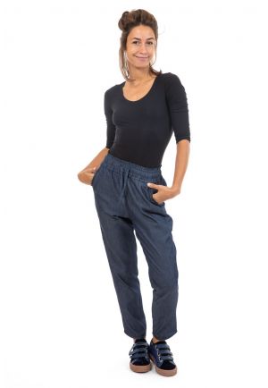 Pantalon fusele femme denim Danii face