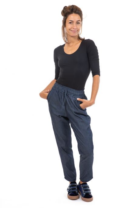Pantalon fusele femme denim Danii face