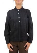 Blouse broderie dentelle noire Kohila zoom