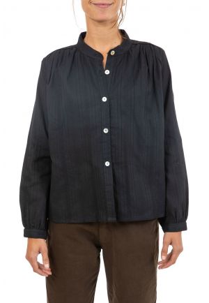 Blouse femme dentelle nacre broderies zoom
