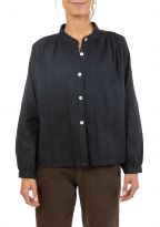 Blouse femme dentelle nacre broderies zoom
