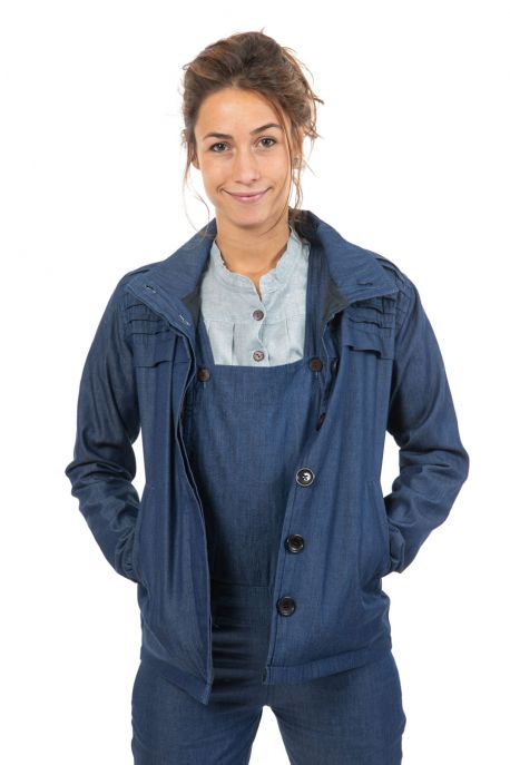 Veste denim et polaire douce Rangah face