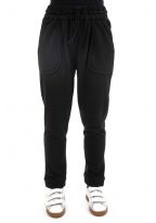 Pantalon jogger noir jersey mixte zoom