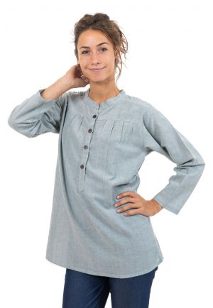 Blouse tunique femme avec plis Hiyum