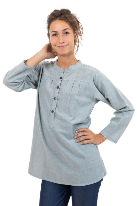 Blouse tunique femme avec plis Hiyum