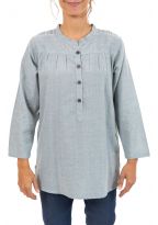 Blouse tunique femme avec plis Hiyum