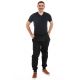 Pantalon style jogging jean noir Bagha face