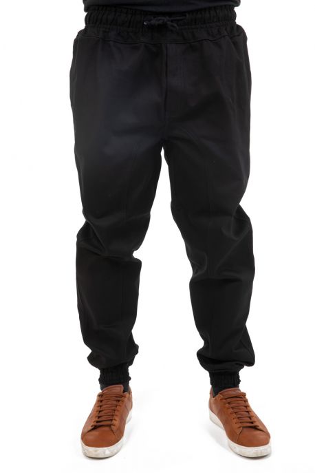 Pantalon style jogging jean noir Bagha zoom