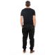 Pantalon style jogging jean noir Bagha