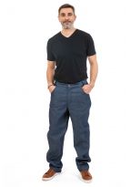 Pantalon large jean mixte Kheleh face homme