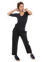 Pantalon femme casual chic noir Jamanah face