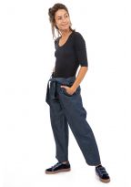 Pantalon jean droit large street chic face
