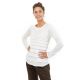 Tee shirt manches longues femme plis ecru face