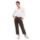 Tee shirt manches longues femme plis ecru