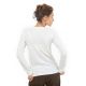 Tee shirt manches longues femme plis ecru