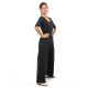 Pantalon large noir pur coton Adhina