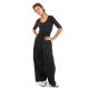 Pantalon large noir pur coton Adhina face