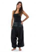 Sarouel ethnique femme classic chic Paon full size
