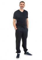 Pantalon style jogging noir mixte