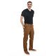 Pantalon twill doux marron fauve Sinha face