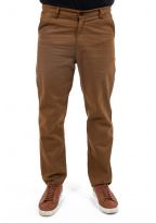 Pantalon twill doux marron fauve Sinha zoom