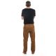 Pantalon twill doux marron fauve Sinha