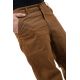Pantalon twill doux marron fauve Sinha