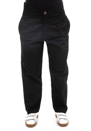 Pantalon cool chic large epais noir zoom femme