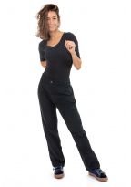 Pantalon velours fines cotes noir Ottarah face
