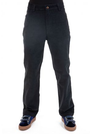 Pantalon velours fines cotes noir Ottarah zoom