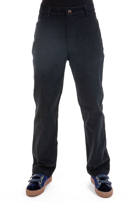 Pantalon velours fines cotes noir Ottarah zoom