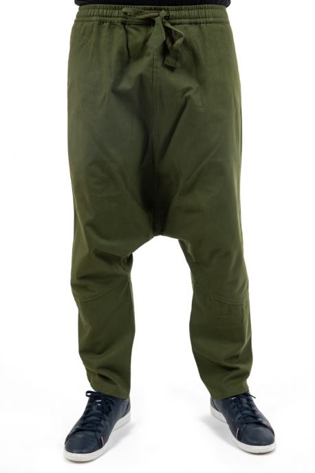 Sarouel droit twill doux kaki Nino zoom