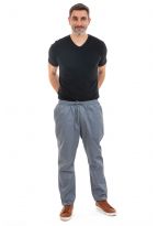 Pantalon large zen mixte gris face