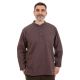 Chemise 3 boutons mao coton epais marron face