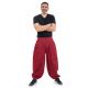 Pantalon sarouel baggy cargo ethnique rouge