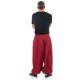 Pantalon sarouel baggy cargo ethnique rouge