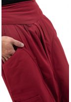 Pantalon sarouel baggy cargo ethnique rouge