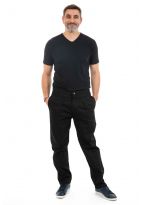 Pantalon cool chic large epais noir face homme