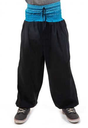 Pantalon sarouel enfant sari bleu zoom