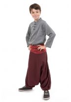 Sarouel enfant ceinture plissee elastique Bakah face