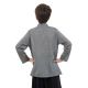 Chemise ethnique enfant col mao grise