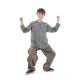 Chemise ethnique enfant col mao grise