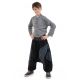 Chemise ethnique enfant col mao grise